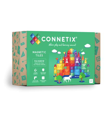 Jeu de construction magnétique arc-en-ciel pack de creative, 102 pièces Arc-en-ciel 1 - vertbaudet enfant 
