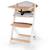 Chaise Haute Évolutive ENOCK 3 en 1 avec Coussin Inclus, Assise Réglable et Bois de Hêtre Massif Stable Blanc+Gris+Noir 1 - vertbaudet enfant 