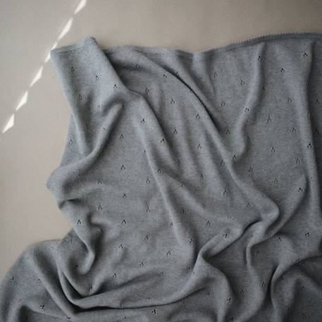 Couverture pointelle en coton bio Gris 5 - vertbaudet enfant 