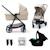 Poussette NEWLY 3 en 1 avec Siège 2 en 1 Transformable, MINK PRO i-Size, Pliage Facile et Roues Increvables Beige+Gris+Noir 1 - vertbaudet enfant 