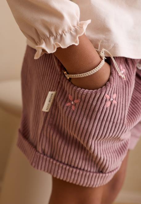 Short enfant en velours côtelé sora Prune 1 - vertbaudet enfant 
