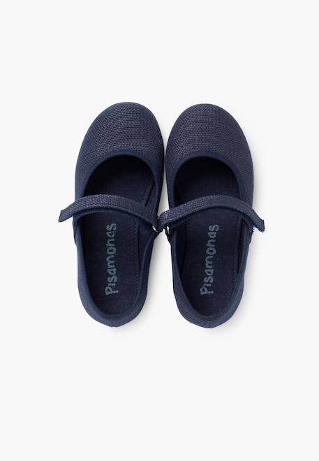 Chaussures babies en lin à scratch fin pour filles Blanc+Bleu de france+Bleu marine+Sable 16 - vertbaudet enfant 