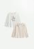 Lot de 2 t-shirts bébé manches longues sora Ecru 1 - vertbaudet enfant 