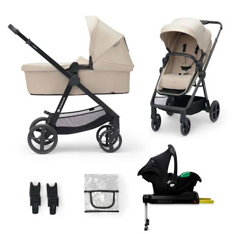 Poussette NEWLY 4 en 1 avec Siège 2 en 1 Transformable, MINK PRO i-Size, Travel System et Pliage Facile Beige+Gris+Noir 1 - vertbaudet enfant 