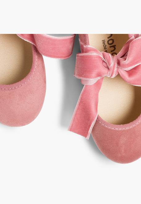 Babies avec ruban en velours pour filles Bleu marine+Gris+Rose 18 - vertbaudet enfant 