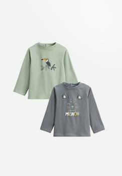 -Lot de 2 t-shirts bébé manches longues boavista