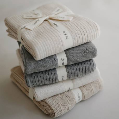 Couverture pointelle en coton bio Gris 6 - vertbaudet enfant 