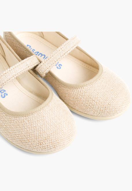 Chaussures babies en lin à scratch fin pour filles Blanc+Bleu de france+Bleu marine+Sable 22 - vertbaudet enfant 