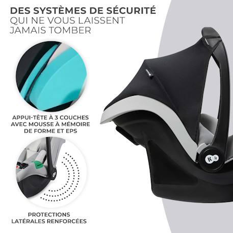 Siege auto i size avec base pratique et confortable Gris+Noir 5 - vertbaudet enfant 