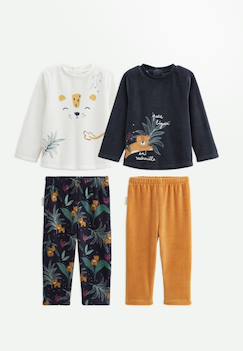 -Lot de 2 pyjamas enfant 2 pièces en velours charly