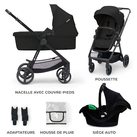 Poussette trio newly dès la naissance Beige+Gris+Noir 14 - vertbaudet enfant 