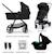Poussette trio newly dès la naissance Beige+Gris+Noir 14 - vertbaudet enfant 