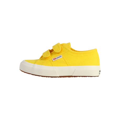 Baskets basses  à scratch Blanc+Sunflower favorio 6 - vertbaudet enfant 