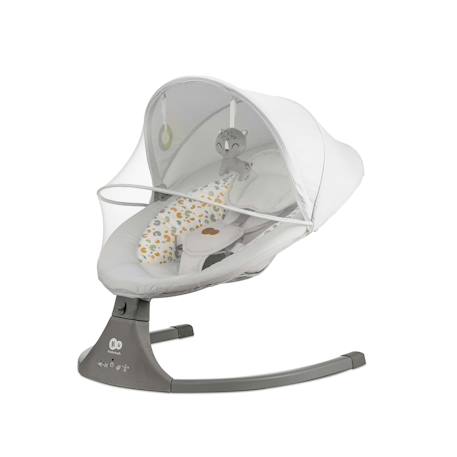 Balançoire transat bébé électrique 2en1 LUMI 2 - avec musique Gris clair 1 - vertbaudet enfant 