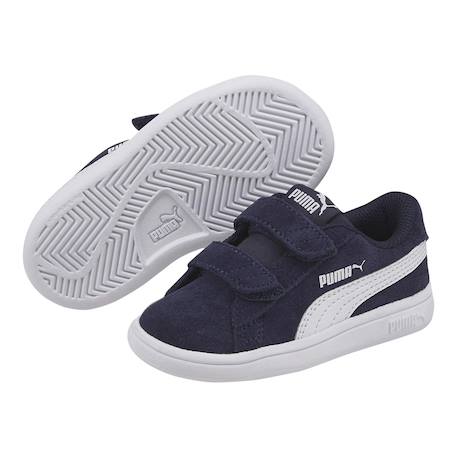 Baskets basses  à scratch Marine blanc 4 - vertbaudet enfant 