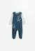 Pyjama bébé en velours cacahuète Bleu 1 - vertbaudet enfant 