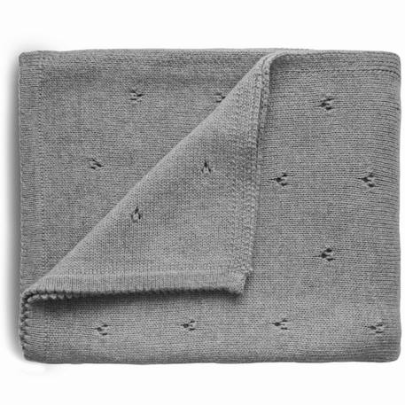 Couverture pointelle en coton bio Gris 1 - vertbaudet enfant 
