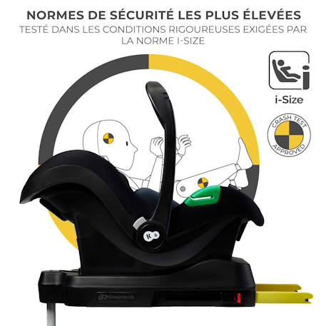 Siege auto i size avec base pratique et confortable Gris+Noir 8 - vertbaudet enfant 