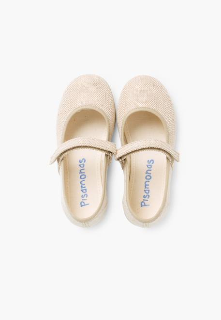 Chaussures babies en lin à scratch fin pour filles Blanc+Bleu de france+Bleu marine+Sable 21 - vertbaudet enfant 
