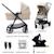 Poussette 4en1 newly dès la naissance Beige+Gris+Noir 2 - vertbaudet enfant 