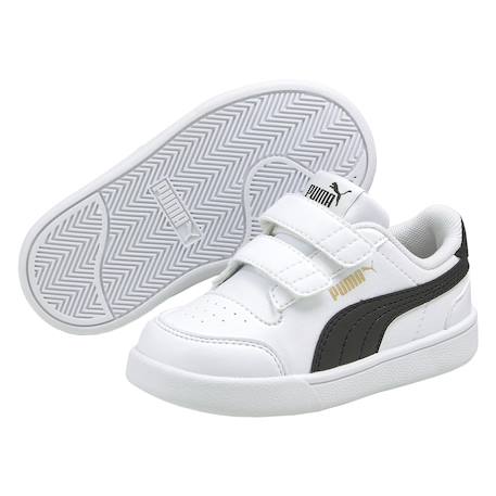 Baskets basses  à scratch Blanc noir or 3 - vertbaudet enfant 