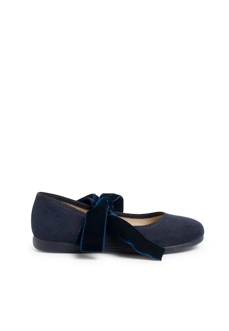 Babies avec ruban en velours pour filles Bleu marine+Gris 1 - vertbaudet enfant 