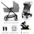 Poussette 4en1 newly dès la naissance Beige+Gris+Noir 8 - vertbaudet enfant 