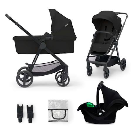 Poussette NEWLY 3 en 1 avec Siège 2 en 1 Transformable, MINK PRO i-Size, Pliage Facile et Roues Increvables Beige+Gris+Noir 13 - vertbaudet enfant 