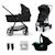 Poussette NEWLY 3 en 1 avec Siège 2 en 1 Transformable, MINK PRO i-Size, Pliage Facile et Roues Increvables Beige+Gris+Noir 13 - vertbaudet enfant 