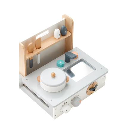 Mini cuisine enfant en bois bistro Gris, blanc, bleu 5 - vertbaudet enfant 