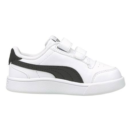 Baskets basses  à scratch Blanc noir or 1 - vertbaudet enfant 