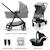 Poussette trio newly dès la naissance Beige+Gris+Noir 8 - vertbaudet enfant 