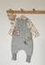 Turbulette d'hiver en velours avec pieds retroussables et manches amovibles petit loup Gris 1 - vertbaudet enfant 