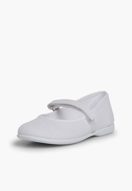 Chaussures babies en lin à scratch fin pour filles Blanc+Bleu de france+Bleu marine+Sable 2 - vertbaudet enfant 