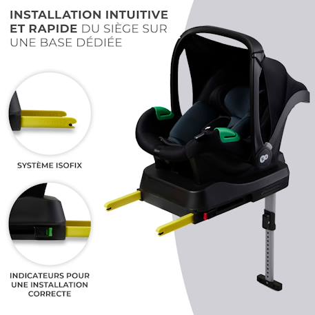 Siege auto i size avec base pratique et confortable Gris+Noir 10 - vertbaudet enfant 