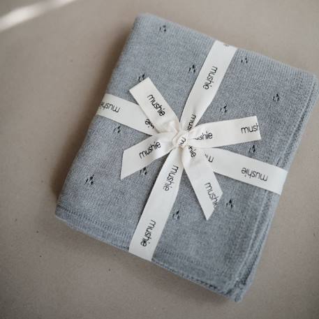 Couverture pointelle en coton bio Gris 4 - vertbaudet enfant 