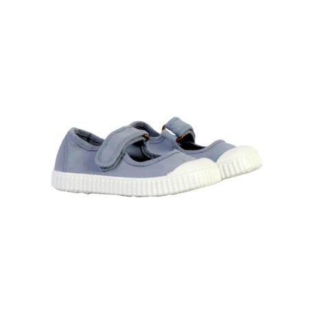 Ballerines  à scratch Blanc+Bleu+Nude+Rose framboise+Violet pétale 9 - vertbaudet enfant 