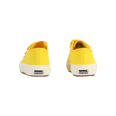 Baskets basses  à scratch Blanc+Sunflower favorio 8 - vertbaudet enfant 