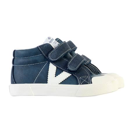 Baskets montantes  à scratch Marine 3 - vertbaudet enfant 