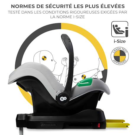 Siege auto i size avec base pratique et confortable Gris+Noir 2 - vertbaudet enfant 