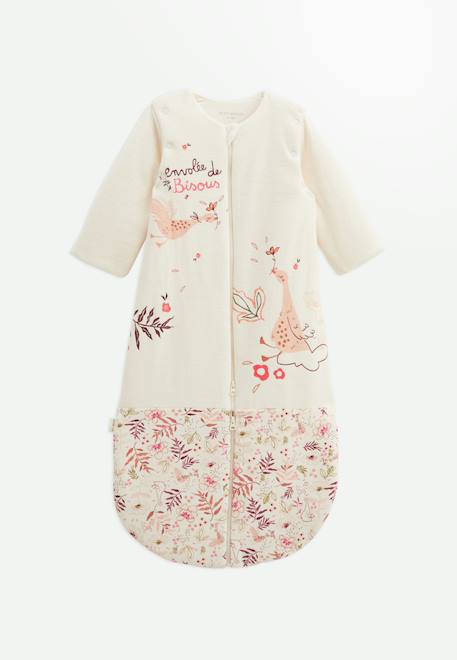 Turbulette tog 2 en velours avec manches amovibles et jambes séparables manouk Ecru 1 - vertbaudet enfant 