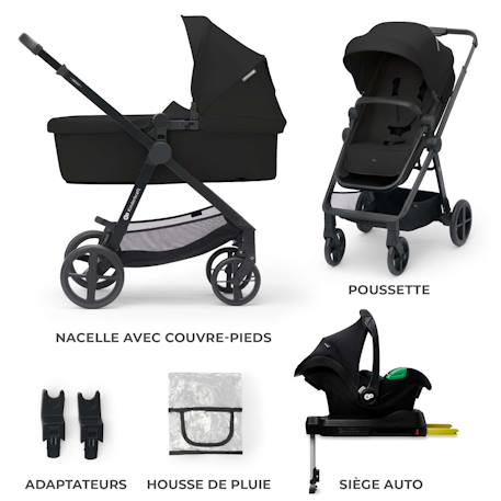 Poussette 4en1 newly dès la naissance Beige+Gris+Noir 14 - vertbaudet enfant 