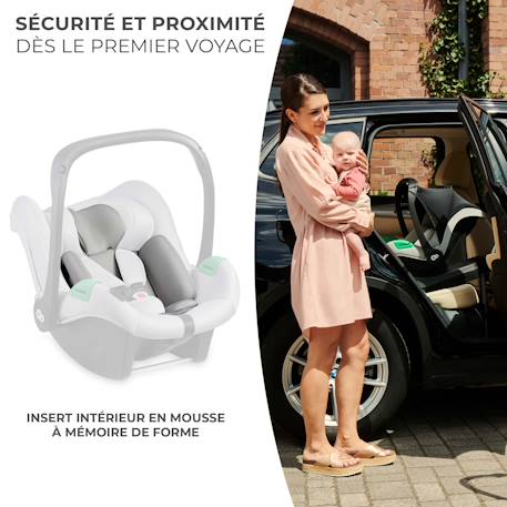 Siege auto i size avec base pratique et confortable Gris+Noir 3 - vertbaudet enfant 