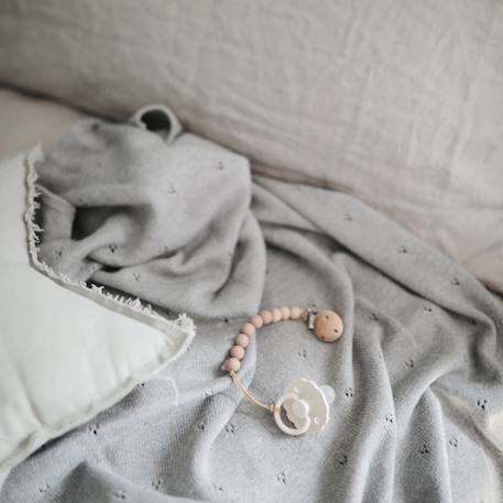 Couverture pointelle en coton bio Gris 2 - vertbaudet enfant 