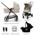 Poussette trio newly dès la naissance Beige+Gris+Noir 2 - vertbaudet enfant 