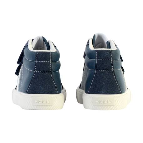 Baskets montantes  à scratch Marine 4 - vertbaudet enfant 