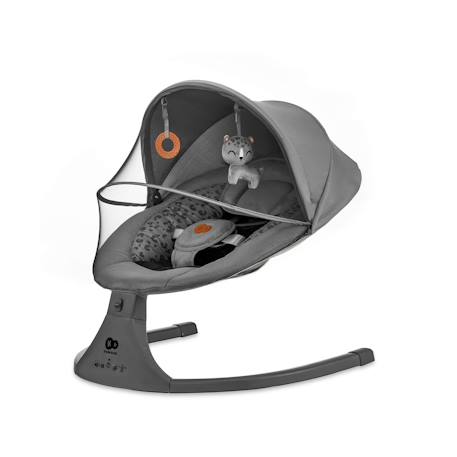 Balançoire transat bébé électrique 2en1 LUMI 2 - avec musique Gris foncé 1 - vertbaudet enfant 
