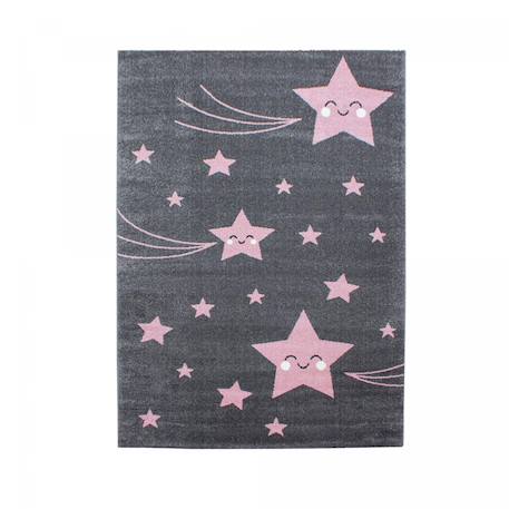 Tapis enfant tissé kid stars Rose 2 - vertbaudet enfant 