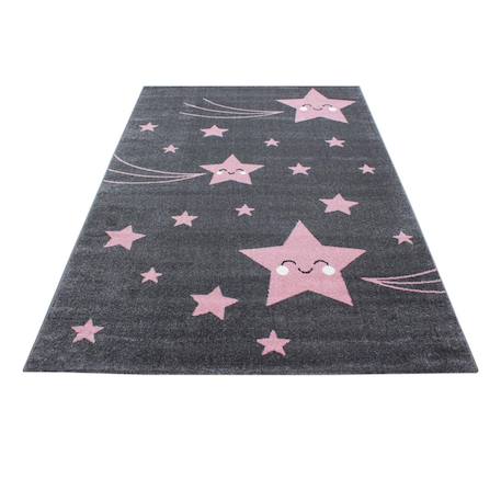 Tapis enfant tissé kid stars Rose 4 - vertbaudet enfant 