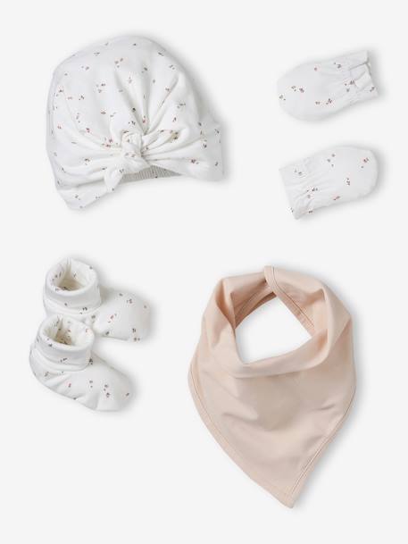 Ensemble bonnet, moufles, foulard et chaussons bébé rose 7 - vertbaudet enfant 